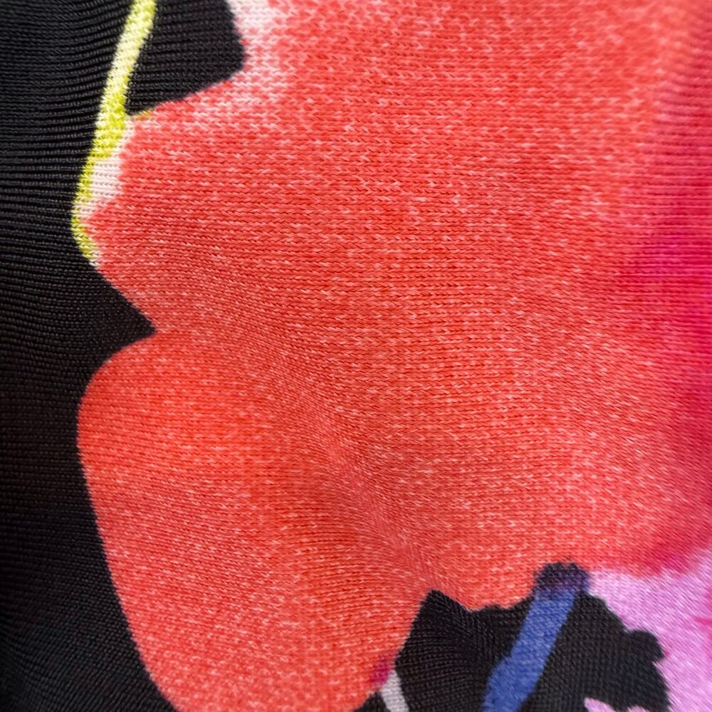 Maxine of Hollywood Black Tropical Floral Tankini Ruffled front and Hem - Picture 15 of 16